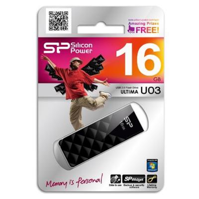 USB флеш накопичувач Silicon Power 16GB Ultima U03 Black USB 2.0 (SP016GBUF2U03N1K) - зображення 3