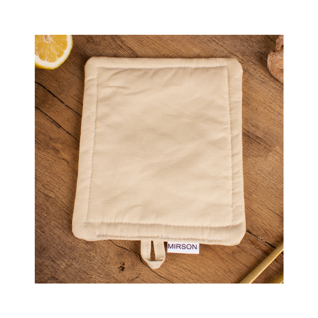 Кухонна прихватка MirSon рогожа/напівпанама №204 - Creamy (2200006753933) - зображення 2