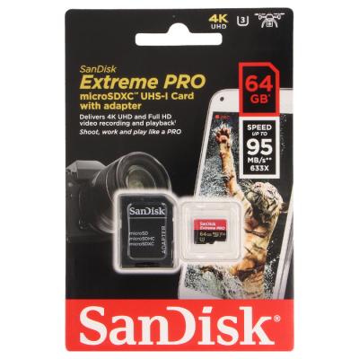 Карта пам'яті SanDisk 64GB microSD class 10 UHS-I U3 (SDSQXXG-064G-GN6MA) - зображення 3