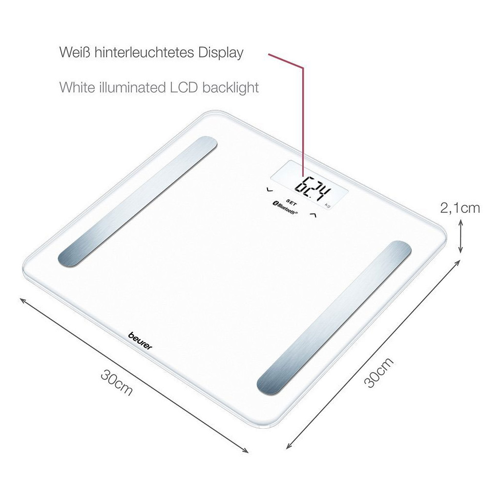 Ваги підлогові Beurer BF_600_PURE_WHITE - зображення 11