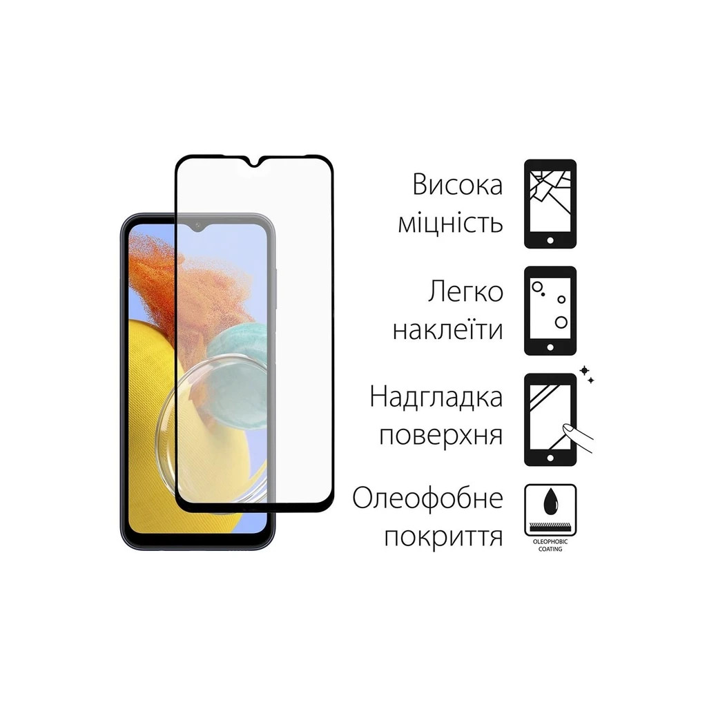 Чохол до мобільного телефона Dengos Kit for Samsung Galaxy M14 case + glass (Blue) (DG-KM-16) - зображення 3
