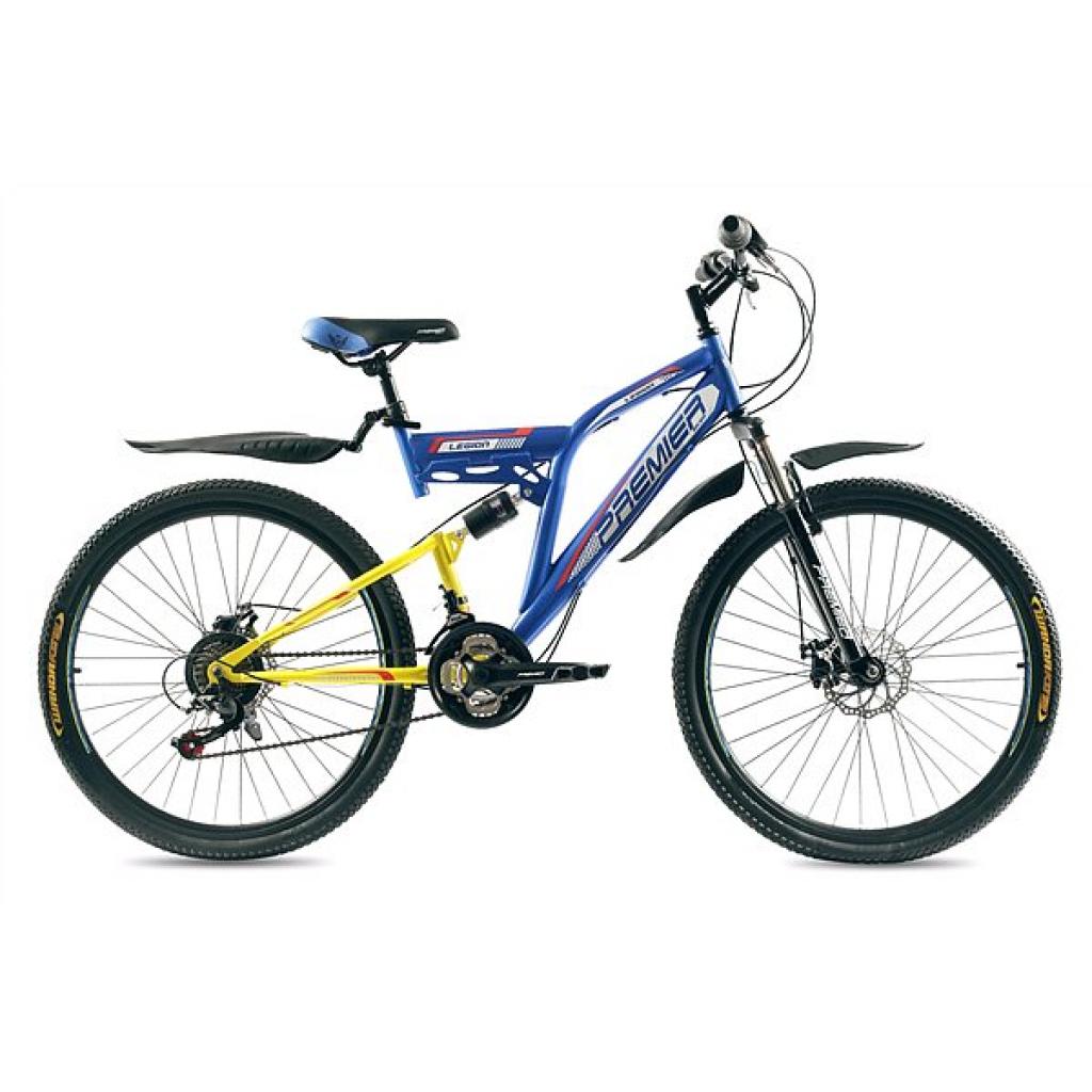 Велосипед Premier Legion Disc 18" жовто-блакитний з біло-червоним (14296) - зображення 1
