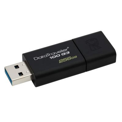 USB флеш накопичувач Kingston 256GB DT 100 G3 Black USB 3.0 (DT100G3/256GB) - зображення 4