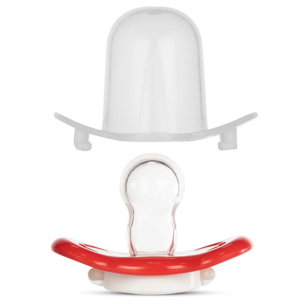 Пустушка Baboo Marine силіконова, світиться в темряві, 6+ міс (червона) (5-038) - зображення 3