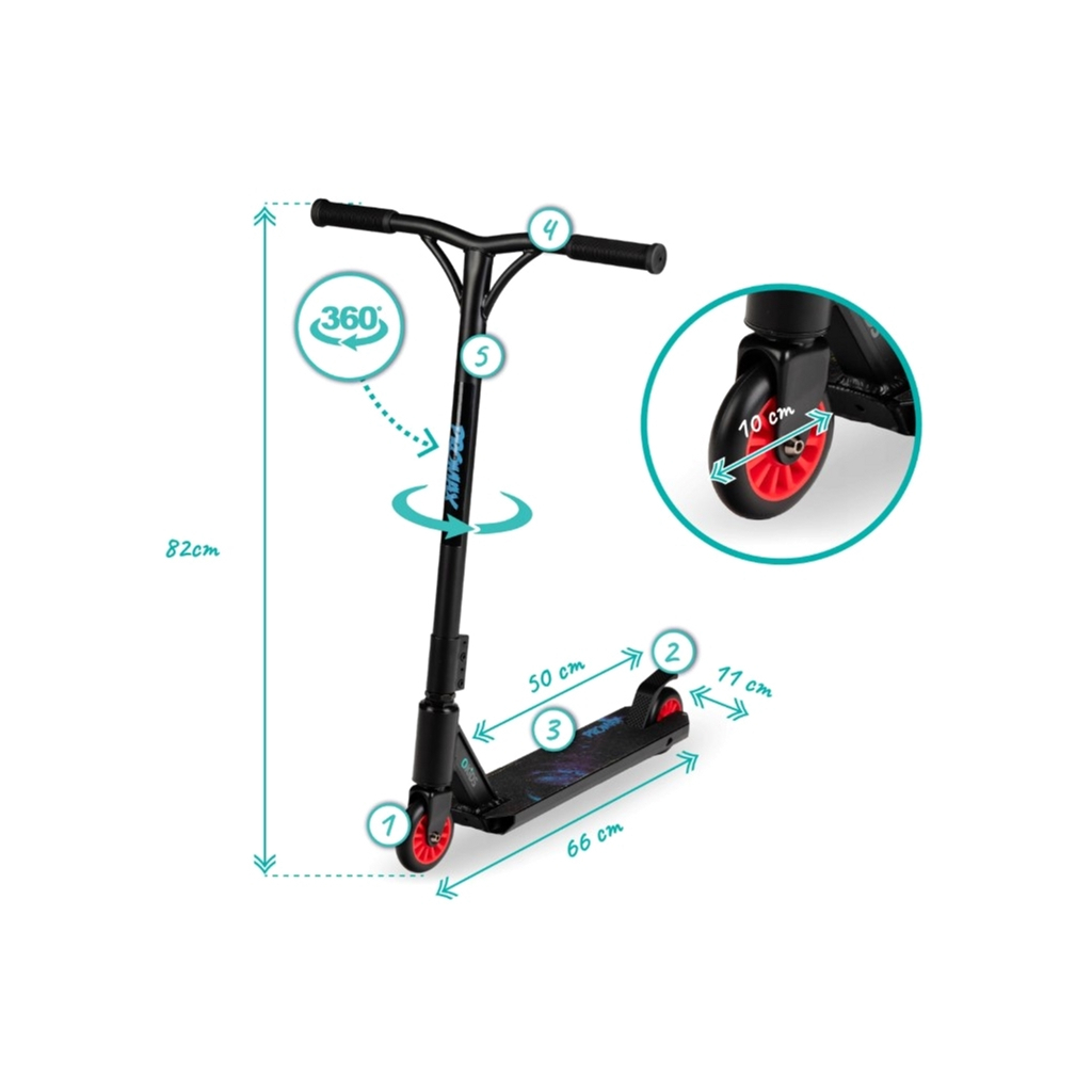 Самокат Qkids Ivo трюковий Purple (KIDS00030) - зображення 3