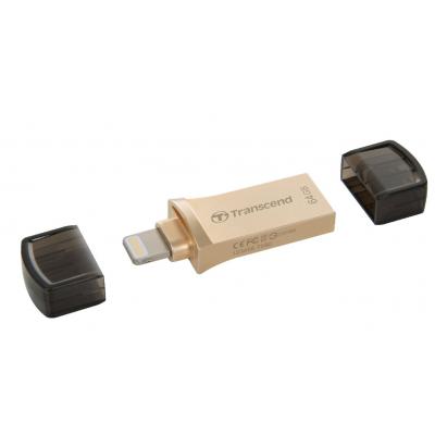USB флеш накопичувач Transcend 64GB JetDrive Go 500 Gold USB 3.1/Lightning (TS64GJDG500G) - зображення 2