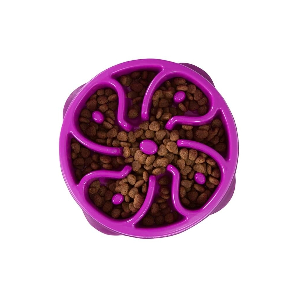 Посуд для собак Outward Hound Миска-лабіринт Fun Feeder Квітка середня фіолетова (0700603510059) - зображення 1
