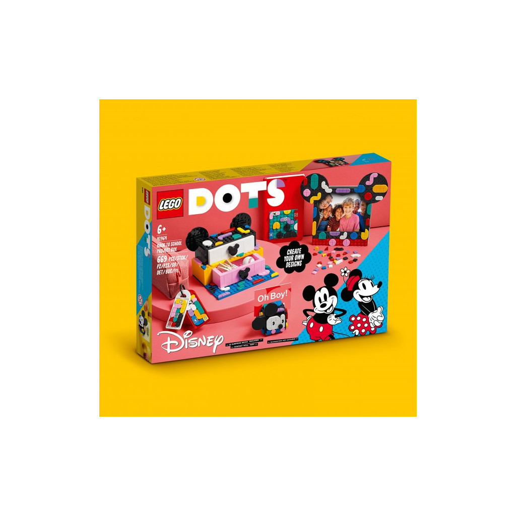 Конструктор LEGO DOTS Коробка «Знову до школи» з Міккі та Мінні Маусами 669 деталей (41964) - зображення 7