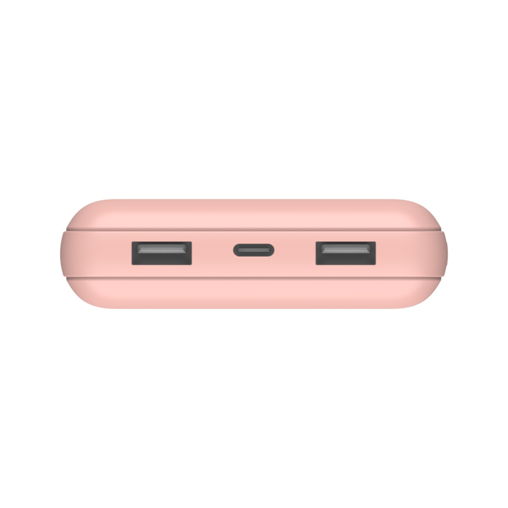 Батарея універсальна Belkin 20000mAh 15W, Dual USB-A, USB-C Rose Gold (BPB012BTRG) - зображення 6