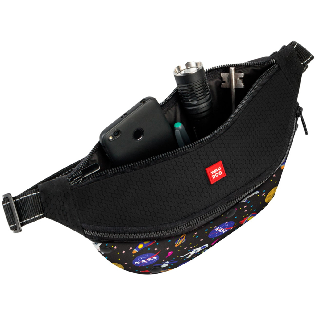 Поясна сумка-бананка для собак WAUDOG Textile "NASA" 33х17х10 см (5692) - зображення 2