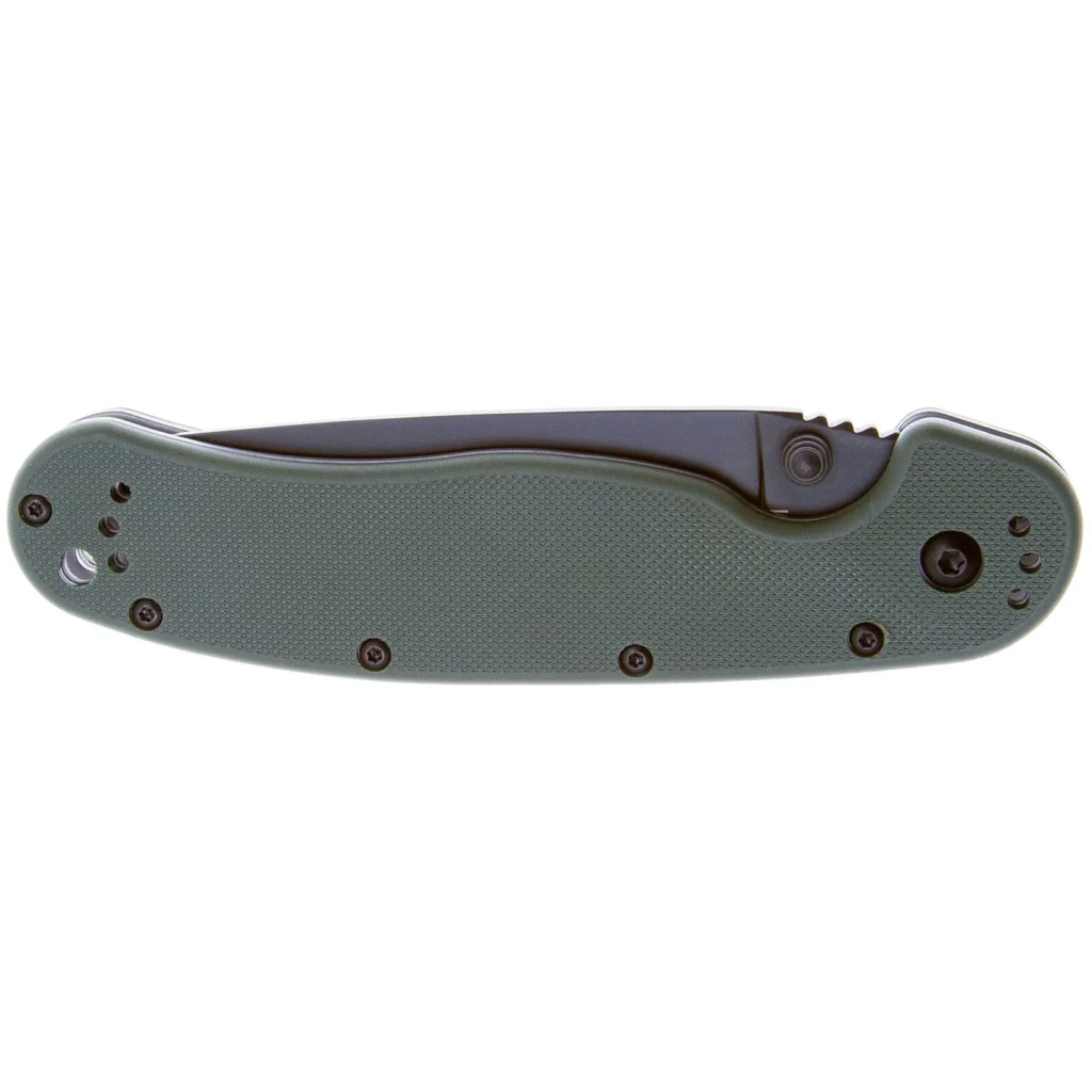Ніж Ontario Knife RAT I AUS-8 OD Green, Black Blade (ON8846OD) - зображення 3