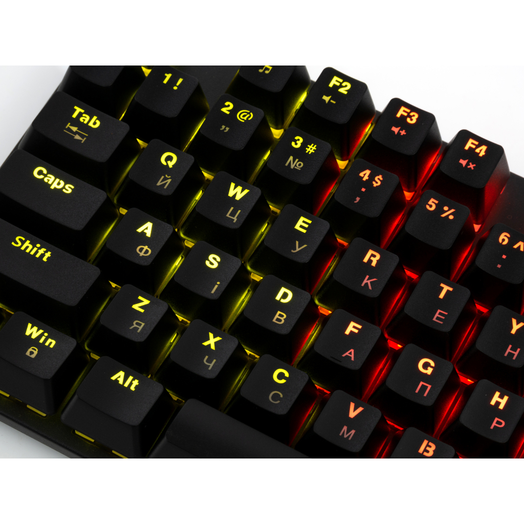 Клавіатура Vinga KBGM-101 LED Red Switch USB Black (KBGM-101 Black) - зображення 9