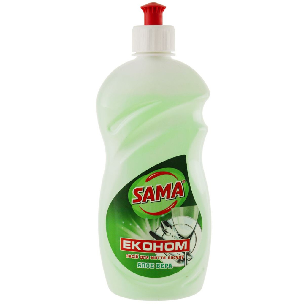 Засіб для ручного миття посуду Sama Алое Вера 500 г (4820270630051) - зображення 1
