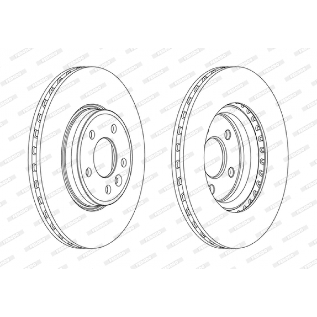 Гальмівний диск FERODO DDF1663C - зображення 1