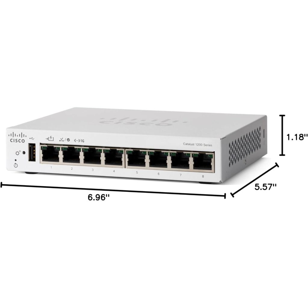 Комутатор мережевий Cisco C1200-8T-D - зображення 3