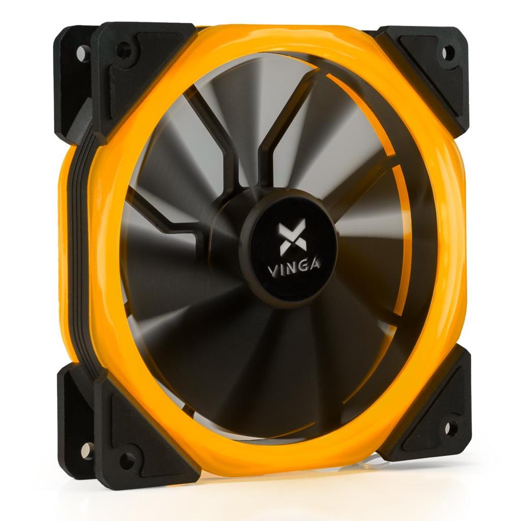 Кулер до корпусу Vinga LED fan-02 orange - зображення 1