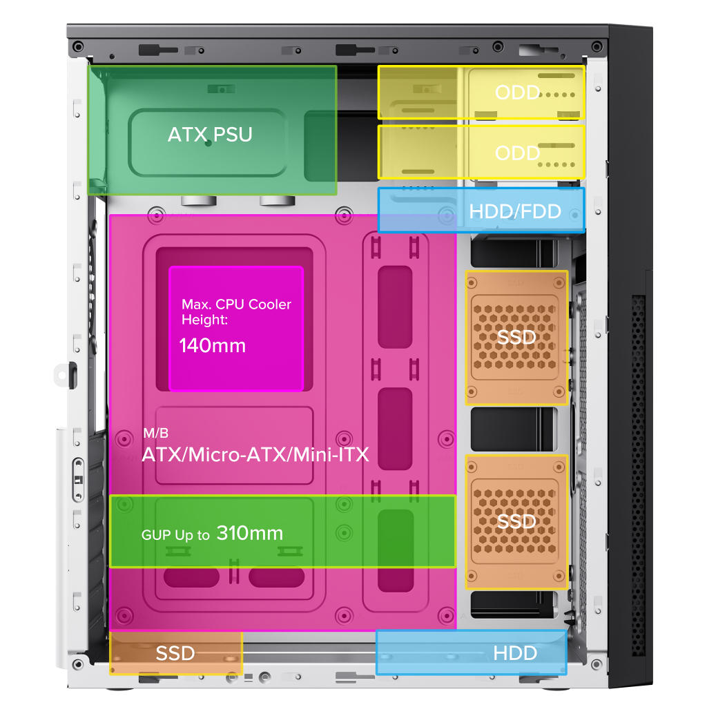 Корпус Gamemax ET-213-NP-2U3-TYC-CR-PM - зображення 9