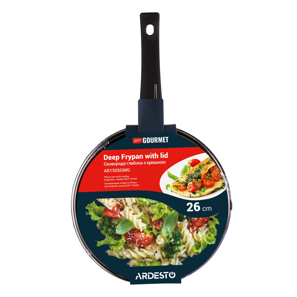 Сковорода Ardesto Gemini Gourmet Andria, 26см, алюміній, чорний (AR1926GMG) - зображення 7