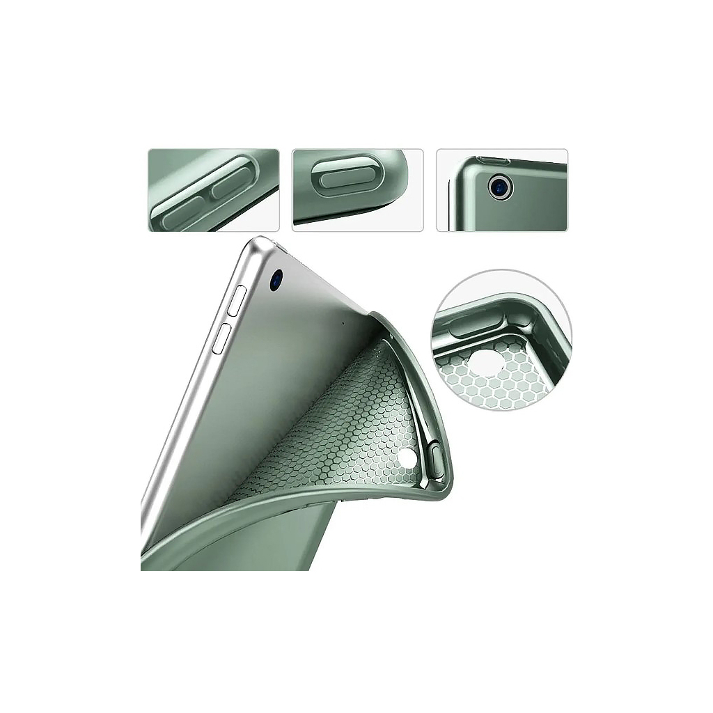 Чохол до планшета BeCover Tri Fold Soft TPU Silicone Apple iPad 10.2 2019/2020/2021 Dark Green (708514) - зображення 3
