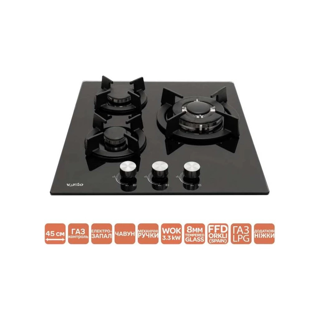 Варочна поверхня Ventolux HG430 K7G CEST (BK) - зображення 2