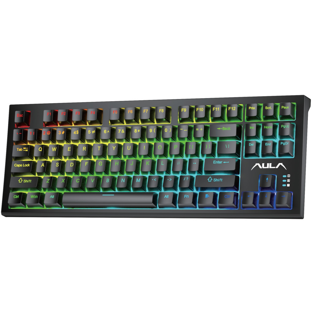 Клавіатура Aula F3032 Keycaps Plus 21 Dark Yellow Keys KRGD Red USB UA Black (6948391204673) - зображення 2