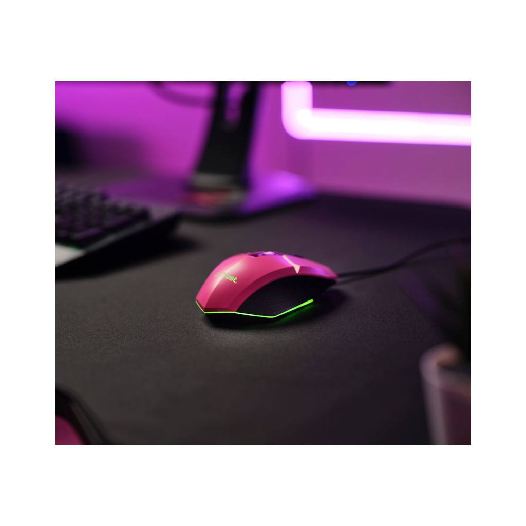Мишка Trust GXT 109 Felox RGB Pink (25068) - зображення 7