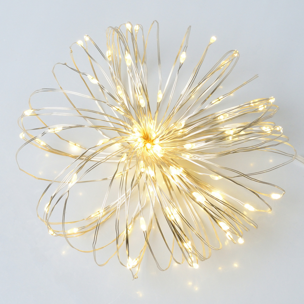 Гірлянда YES! Fun Нитка на мідному дроті 100 LED Тепло-біла 10 м Статична USB (975035) - зображення 1