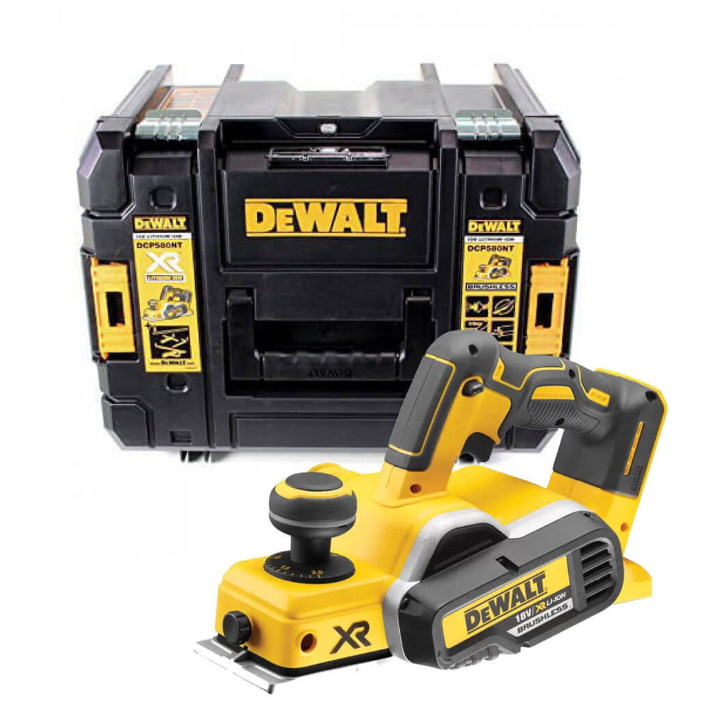 Електрорубанок DeWALT 18 В XR Li-lon, 82 мм, TSTAK (без АКБ та ЗП) (DCP580NT) - изображение 1