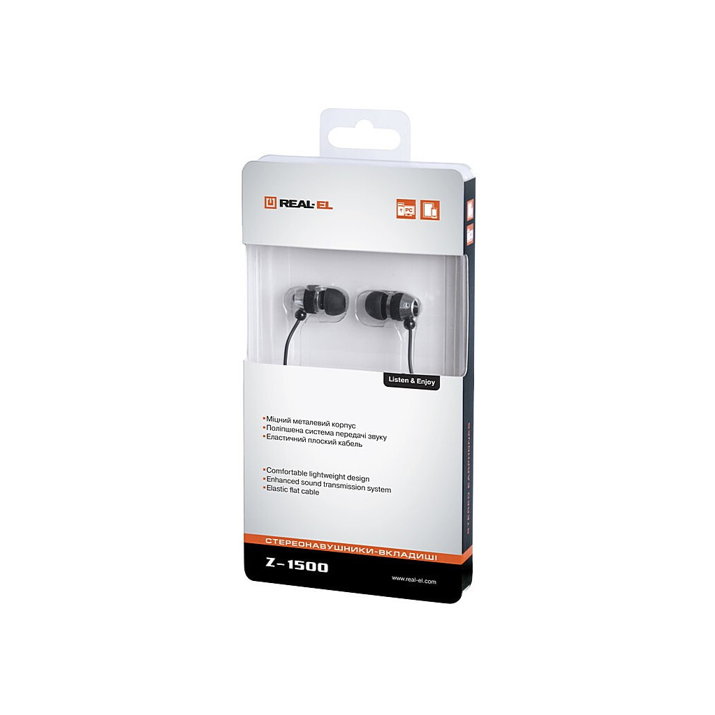 Навушники REAL-EL Z-1500 Mobile Black (EL124100034) - зображення 2