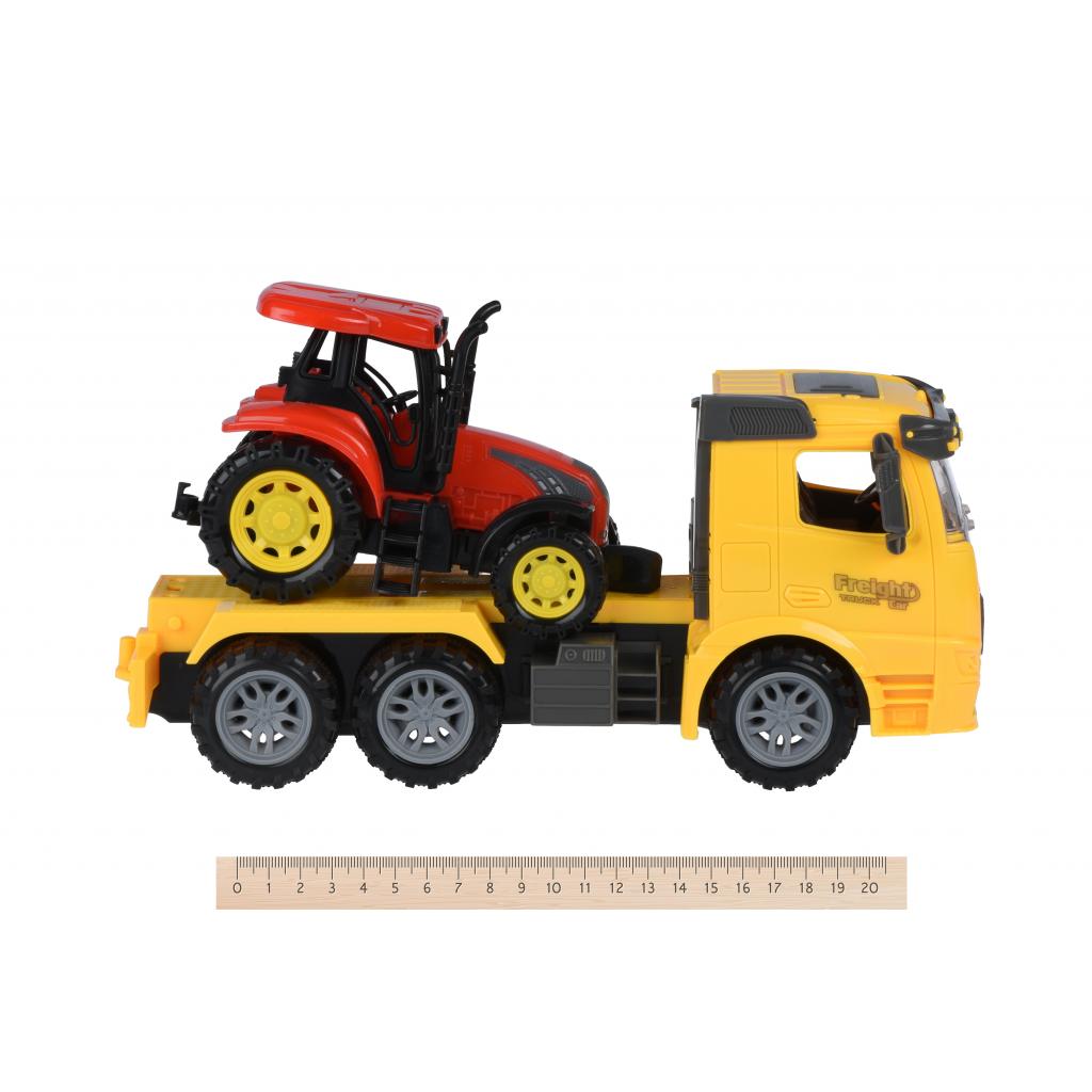 Спецтехніка Same Toy инерционный Truck Тягач Желтый с трактором (98-613Ut-1) - зображення 2