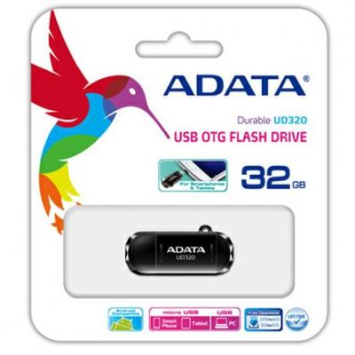 USB флеш накопичувач ADATA 32GB UD320 Black USB 2.0 OTG (AUD320-32G-RBK) - зображення 5