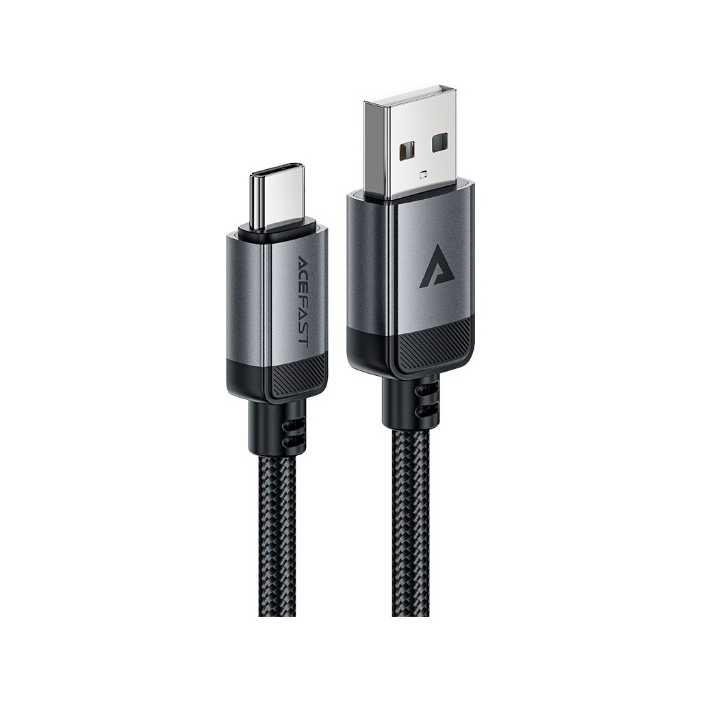 Дата кабель USB 2.0 AM to USB-C 1.2m 3.0A 18W aluminum alloy Black Acefast (6974316283782) - зображення 2
