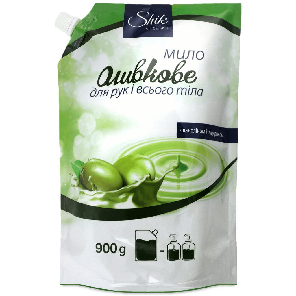 Рідке мило Shik Оливкове дой-пак 900 г (4823107602863) - зображення 1