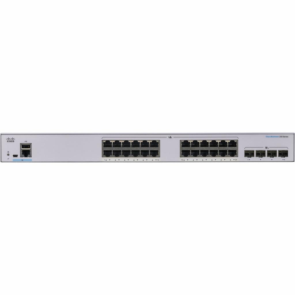 Комутатор мережевий Cisco CBS250-24P-4G - зображення 3
