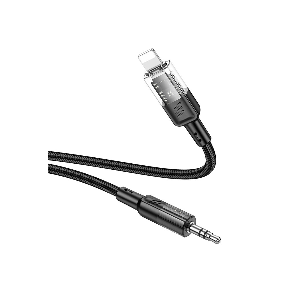 Кабель мультимедійний Lightning to 3.5mm M 1.0m Black HOCO (6942007612524) - зображення 3