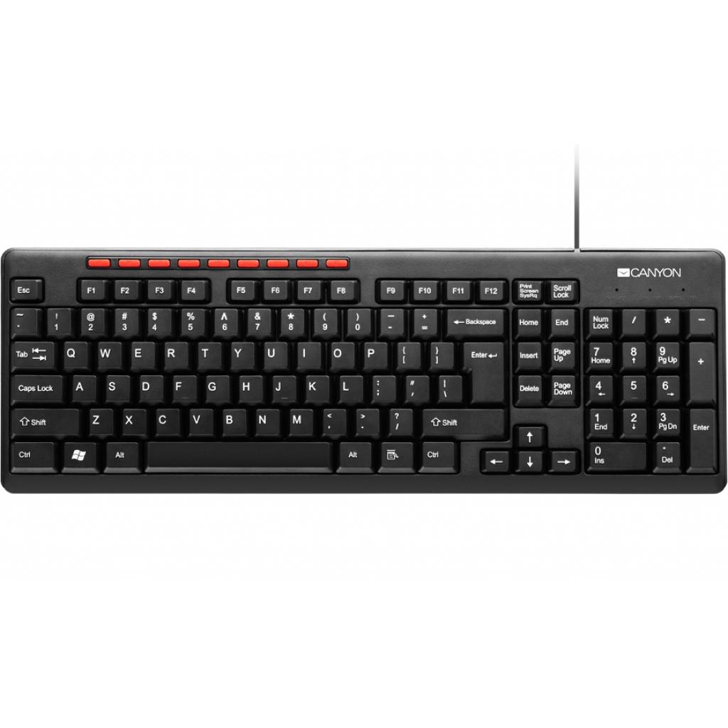 Клавіатура Canyon CNE-CKEY2-RU Black - зображення 1
