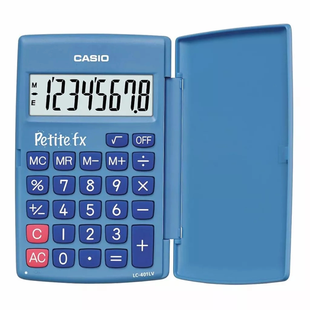 Калькулятор Casio LC-401LV-BU-W-A-EP, блакитний (CALC-CAS-LC-401LV-BU) - зображення 1