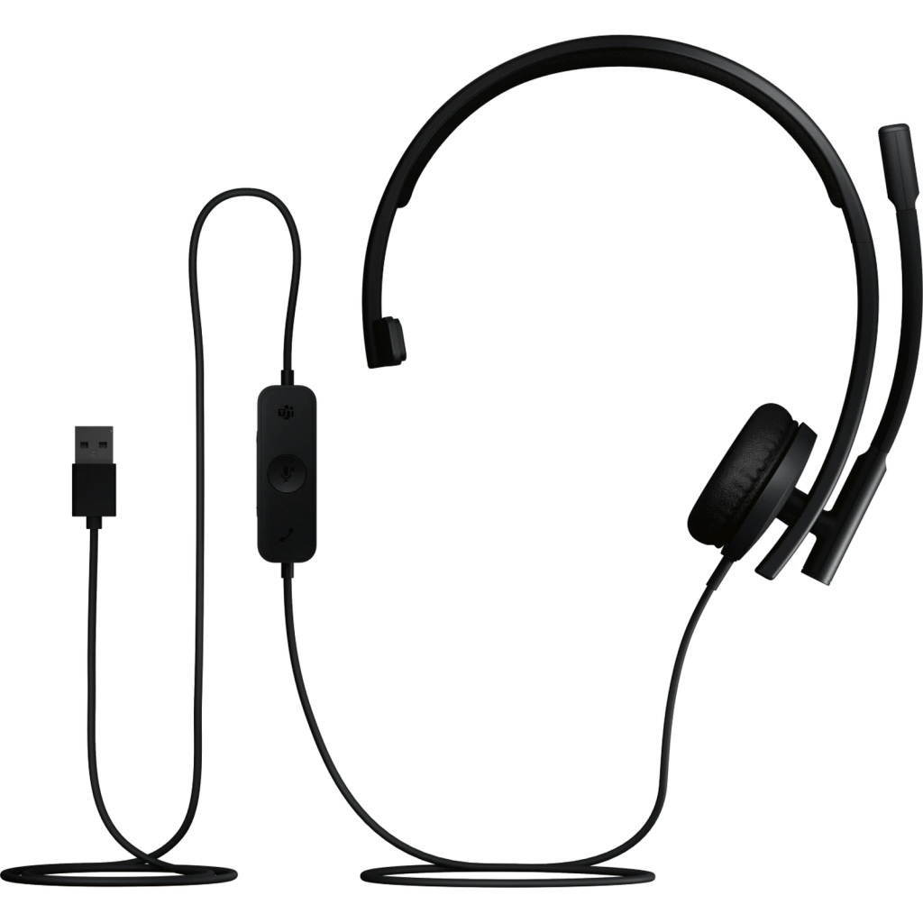 Навушники Logitech H570e Corded for Business Mono Teams USB-A Black (981-001426) - зображення 5