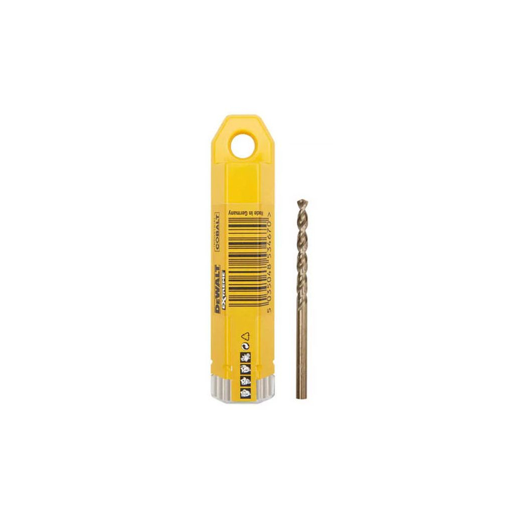 Свердло DeWALT по металу EXTREME INDUSTRIAL COBALT HSS-CO, 3.2 х 65 х 36 мм, 10 шт (DT4921) - зображення 2