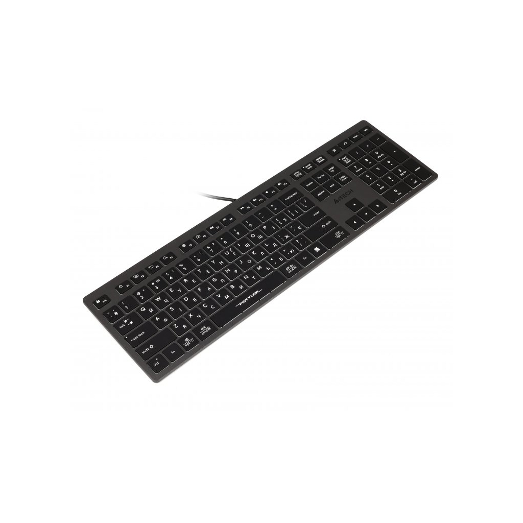 Клавіатура A4Tech FX60 USB Grey White backlit - зображення 4