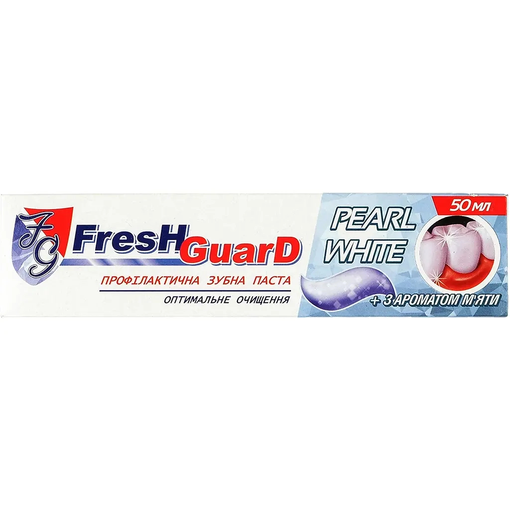 Зубна паста Fresh Guard Pearl White 50 мл (3800031751967) - зображення 1