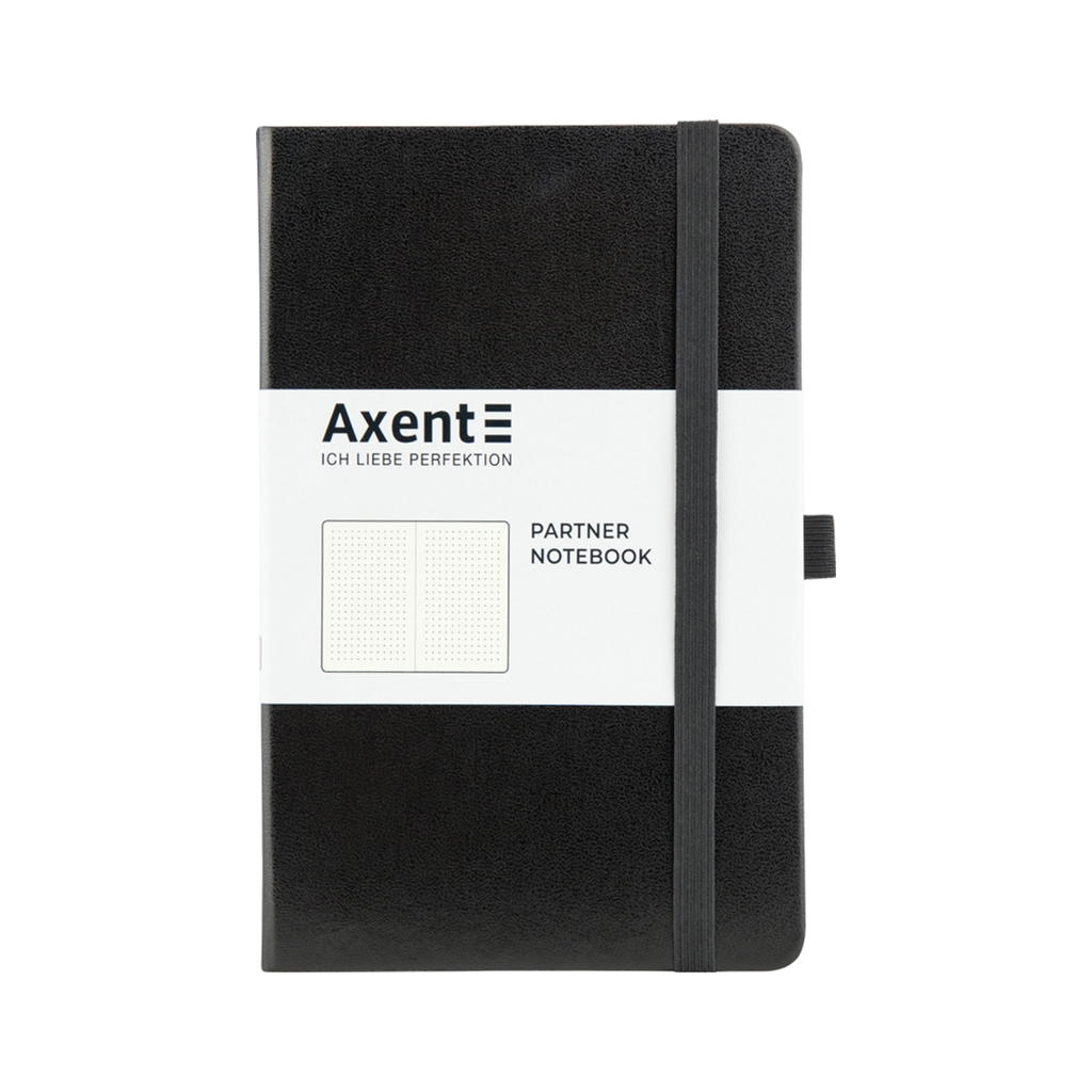 Книга записна Axent Partner, 125x195 мм, 96 аркушів, крапка, чорна (8306-01-A) - зображення 1