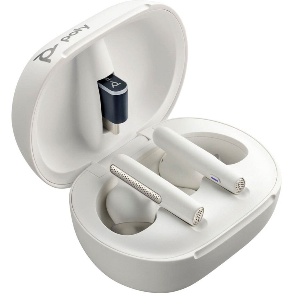Навушники Poly TWS Voyager Free 60+ Earbuds + BT700C + TSCHC White (7Y8G6AA) - зображення 3