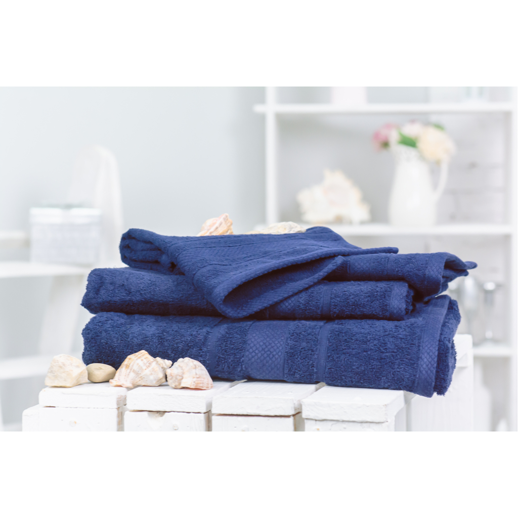 Рушник MirSon набір банних 5073 Elite SoftNess Darkblue 40х70, 50х90, 70х140 (2200003975659) - зображення 2