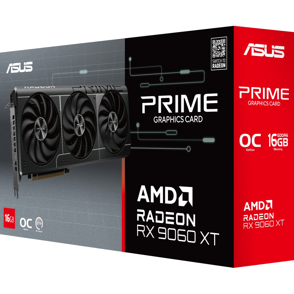 Відеокарта ASUS Radeon RX 9060 XT 16Gb PRIME OC (PRIME-RX9060XT-O16G) - зображення 10