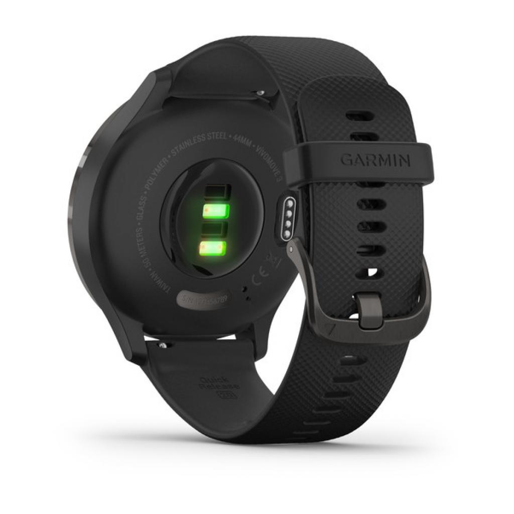 Смарт-годинник Garmin Vivomove 3 Slate Stainless Steel Bezel with Black Case and S (010-02239-01) - зображення 5