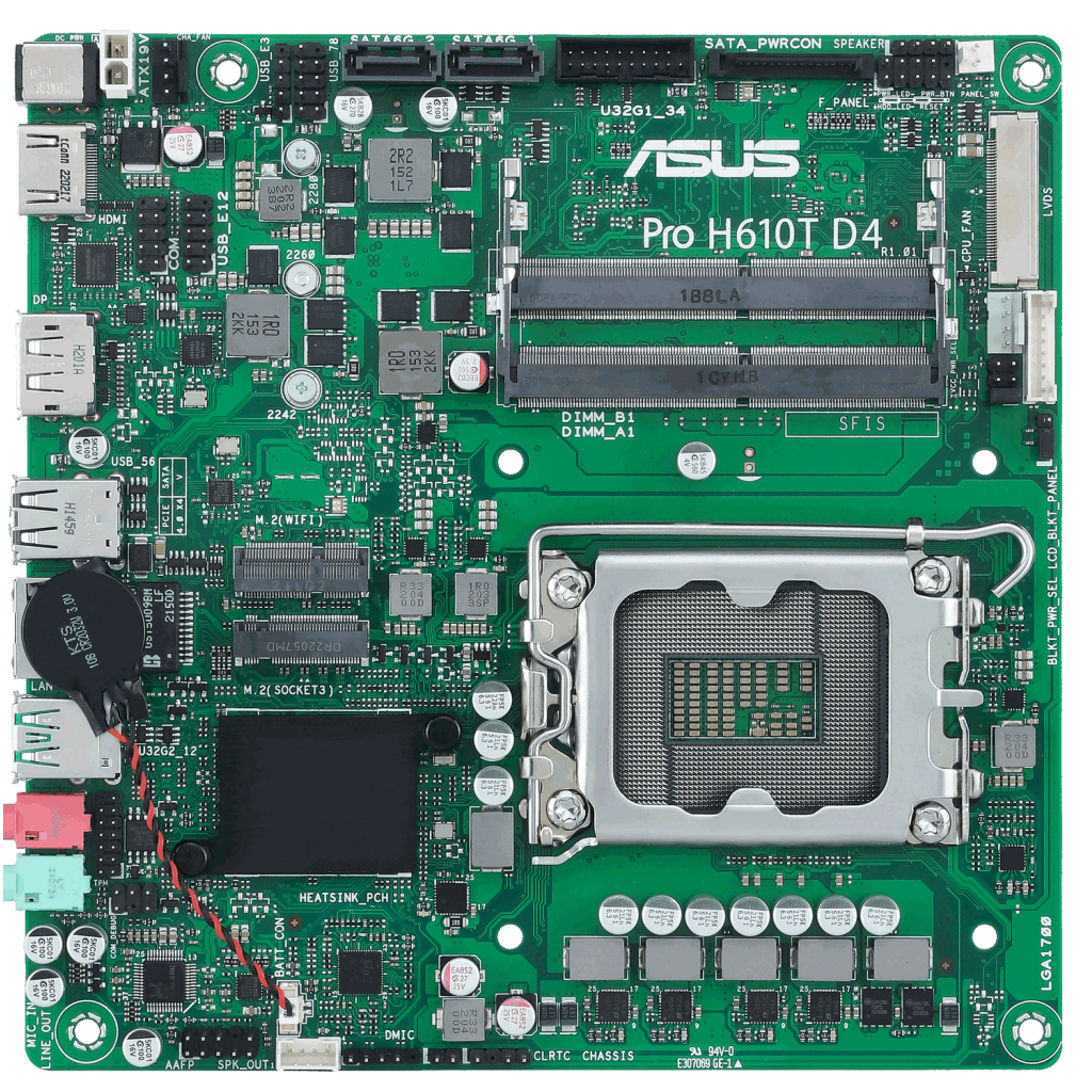 Материнська плата ASUS PRO H610T D4-CSM - зображення 2