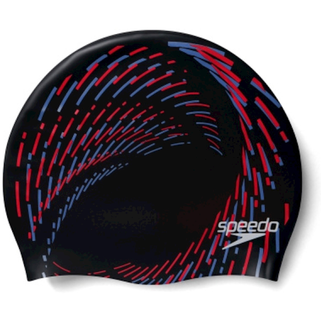Шапка для плавання Speedo Rev Moud Silc Cap AU чорний, червоний 8-0933714662 OSFM (5059937304472) - зображення 2