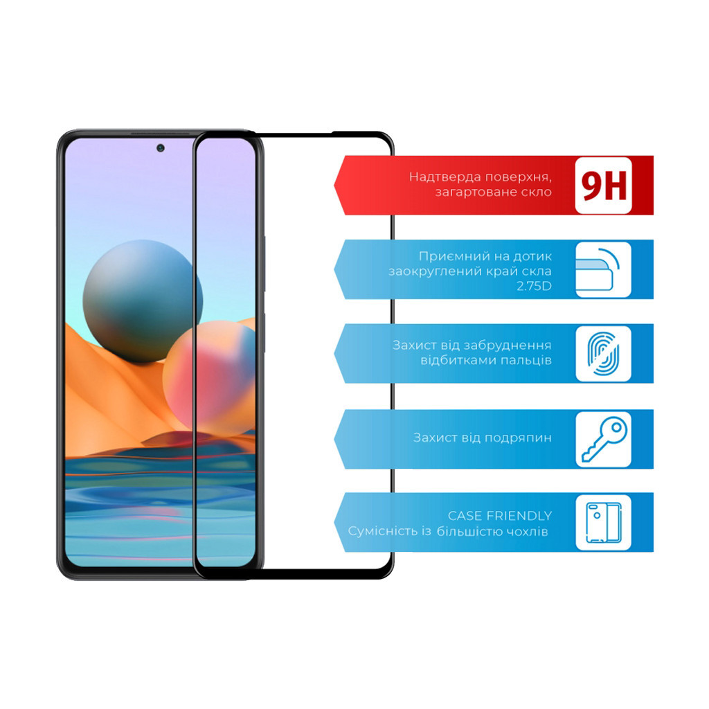 Скло захисне ACCLAB Full Glue Xiaomi Redmi Note 10 Pro (1283126511240) - зображення 2