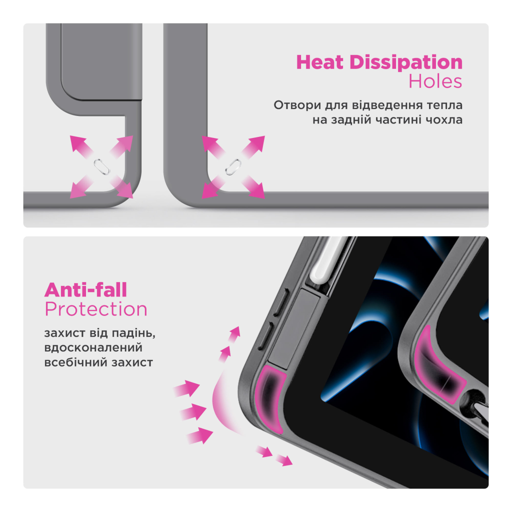 Чохол до планшета Armorstandart Y-Type PEN Samsung Galaxy Tab S10 FE+ Gray (ARM85532) - зображення 7